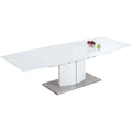 110.2" Solid Wood Top Dining Table Matte White N99850
