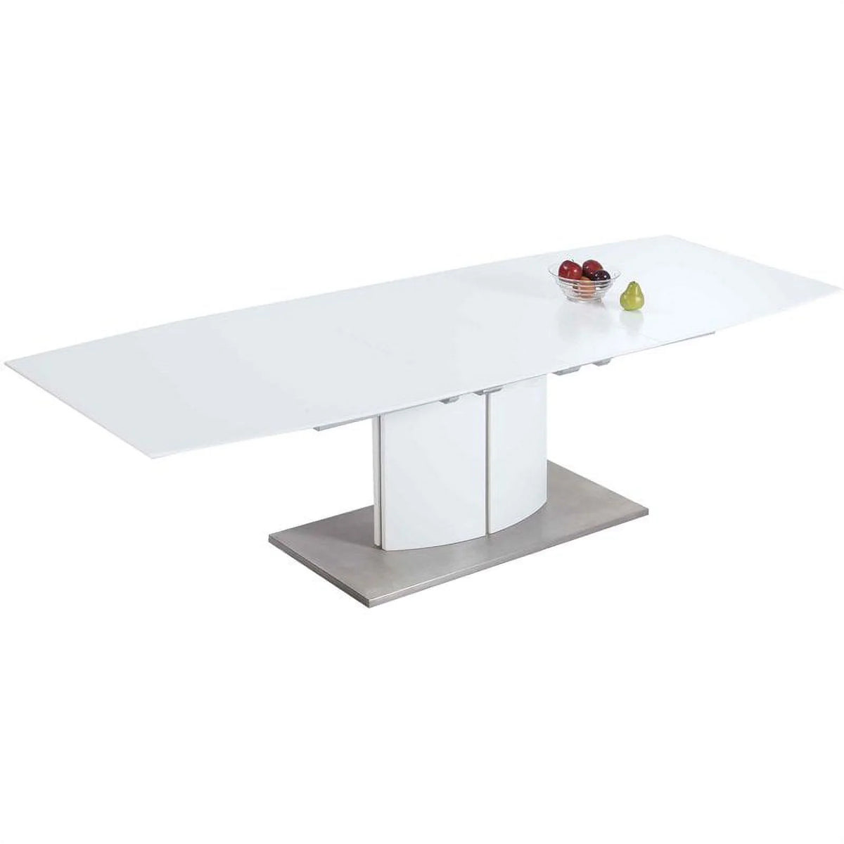 110.2" Solid Wood Top Dining Table Matte White N99850