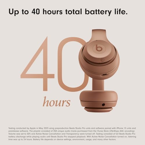 Wireless Bluetooth Noise Cancelling Headphones with Personalized Spatial Audio, USB-C Lossless Audio, Up to 40 Hours Battery Life - Sandstone L100044