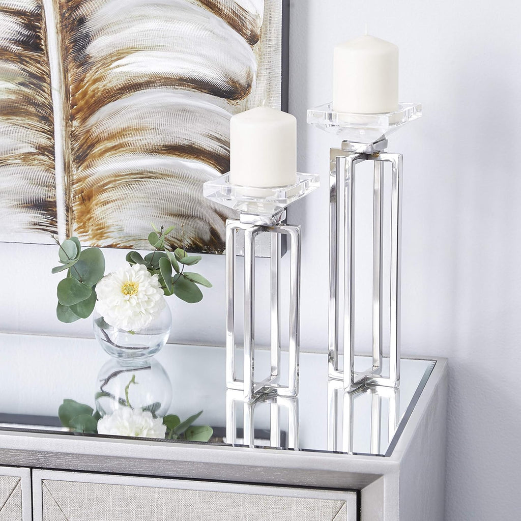 White Candle Holder Q26087
