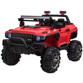 Red 12V Kids Electric 2-Seater Ride on Police Car SUV Truck Toy with Parental Remote Control Z561429