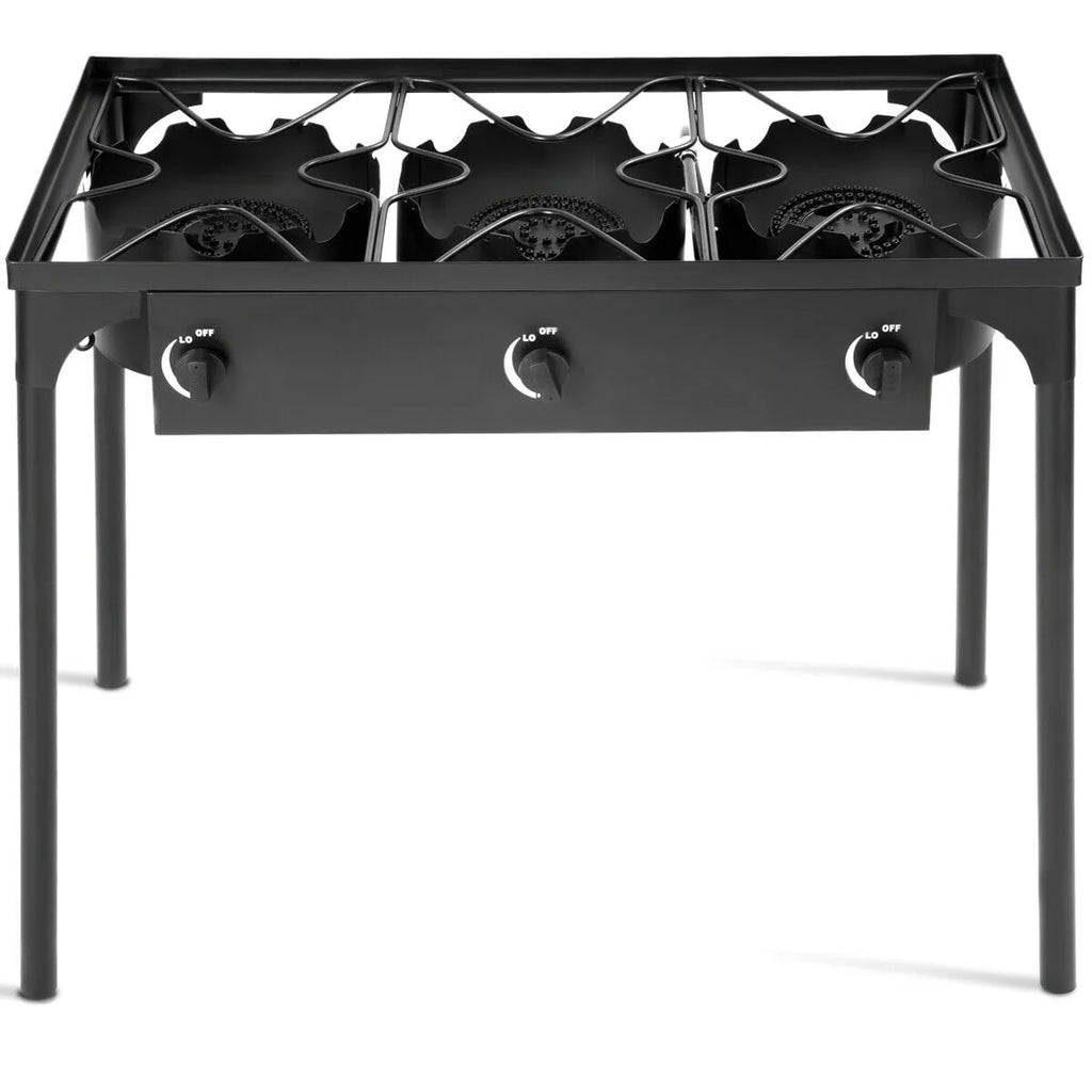 Portable Propane 3 Burner Gas Cooker Outdoor Camp Stove J318