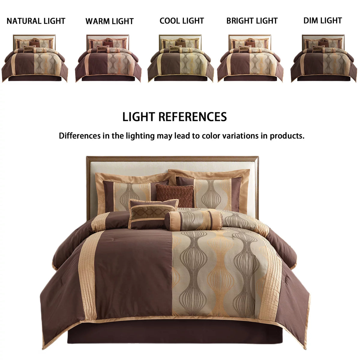 Brown 7 Piece King Comforter Set Z557402