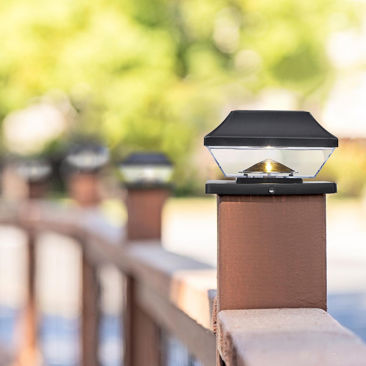 LED Solar Post Cap Lights 2-Pack A54448