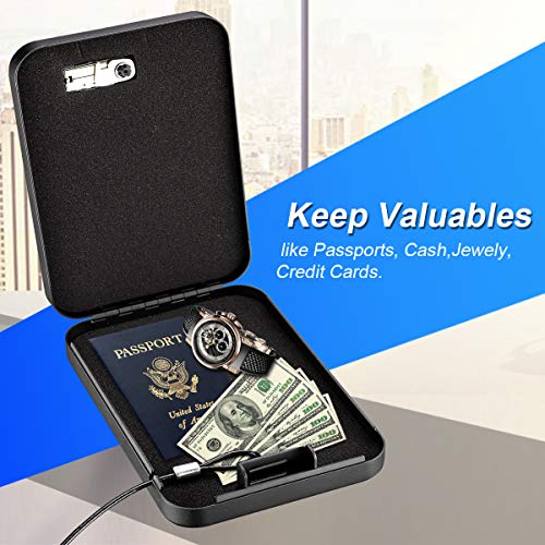 Black Portable Handgun Lock Box U91428