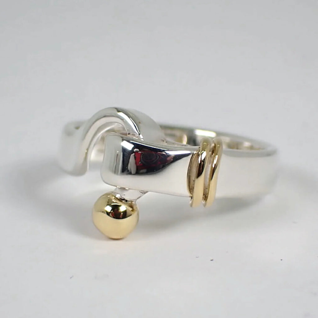 925 750 Hook & Eye Combination Ring Size 12.5 F162926