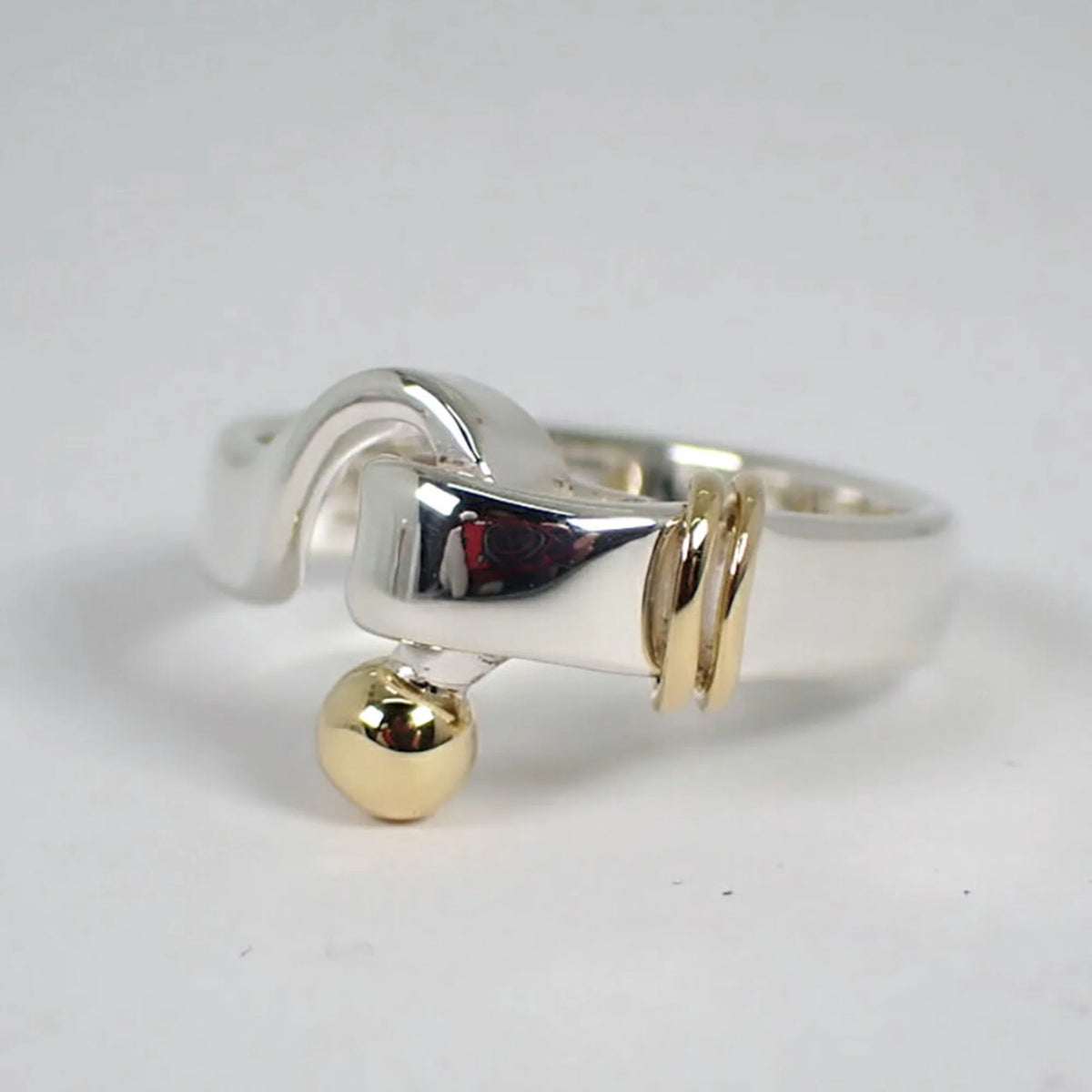 925 750 Hook & Eye Combination Ring Size 12.5 F162926