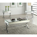 Mirrored Top Tube End Table S624