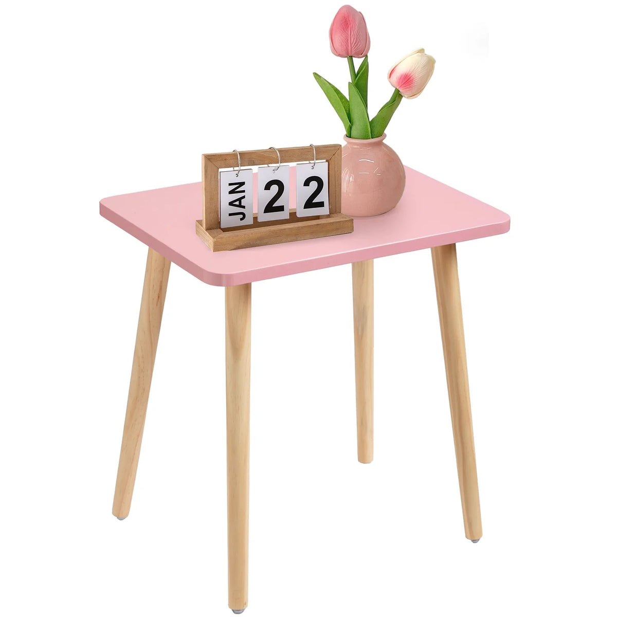 Small Pink Wooden Side Table Z87762