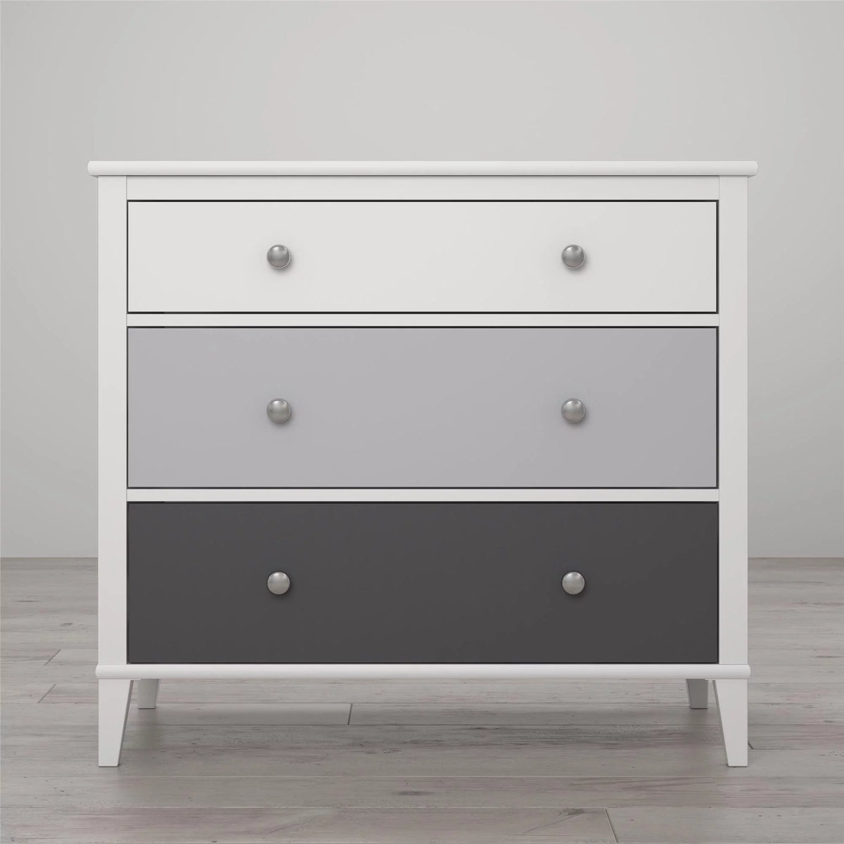 White 3 Drawer Dresser J739