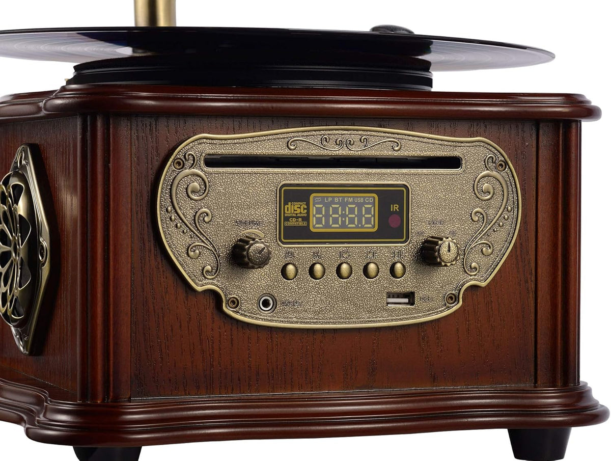 Vinyl Record Player Turntable Stereo System Bluetooth 4.2 V70029