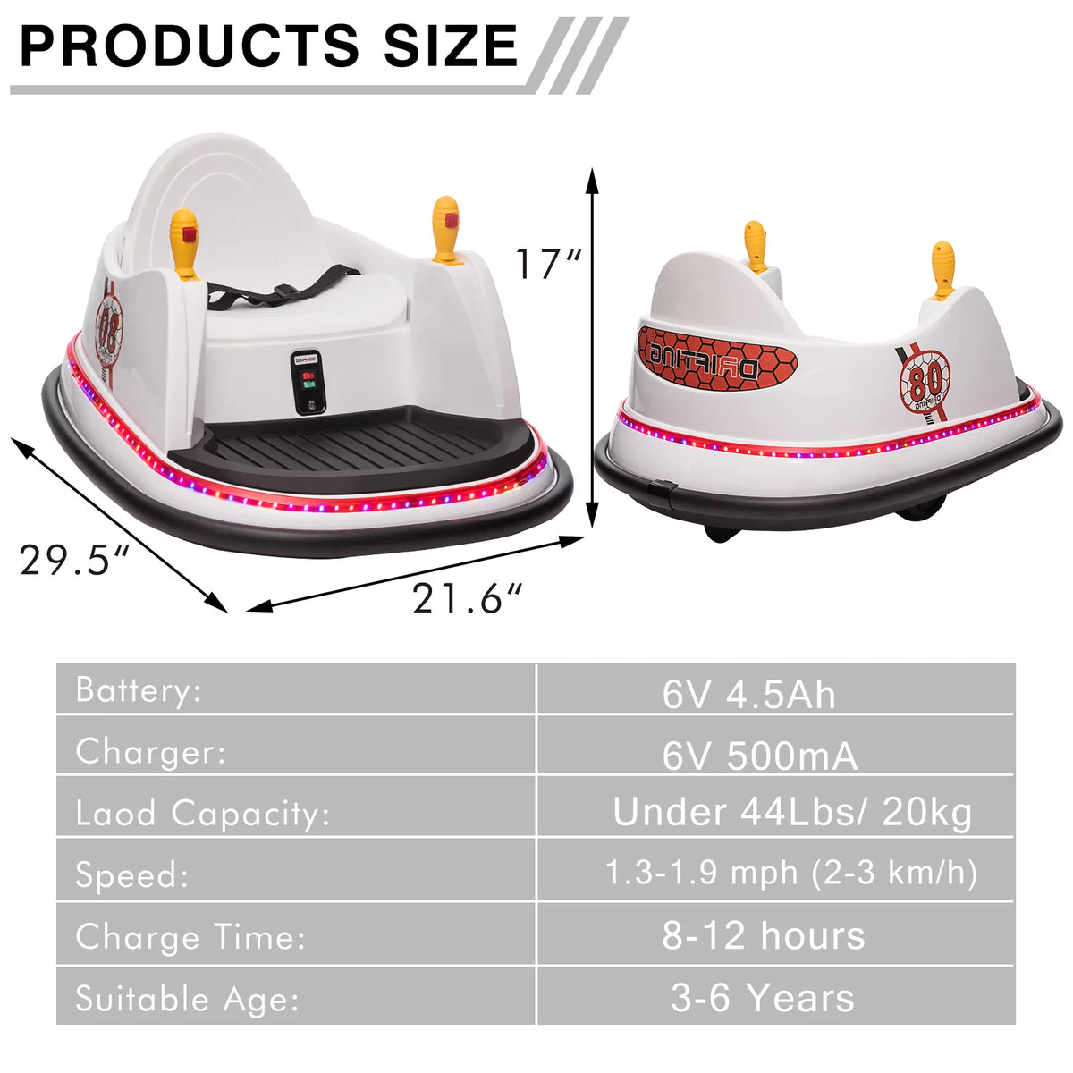 12V Electric Powered Ride on Bumper Car with Remote Control V501143