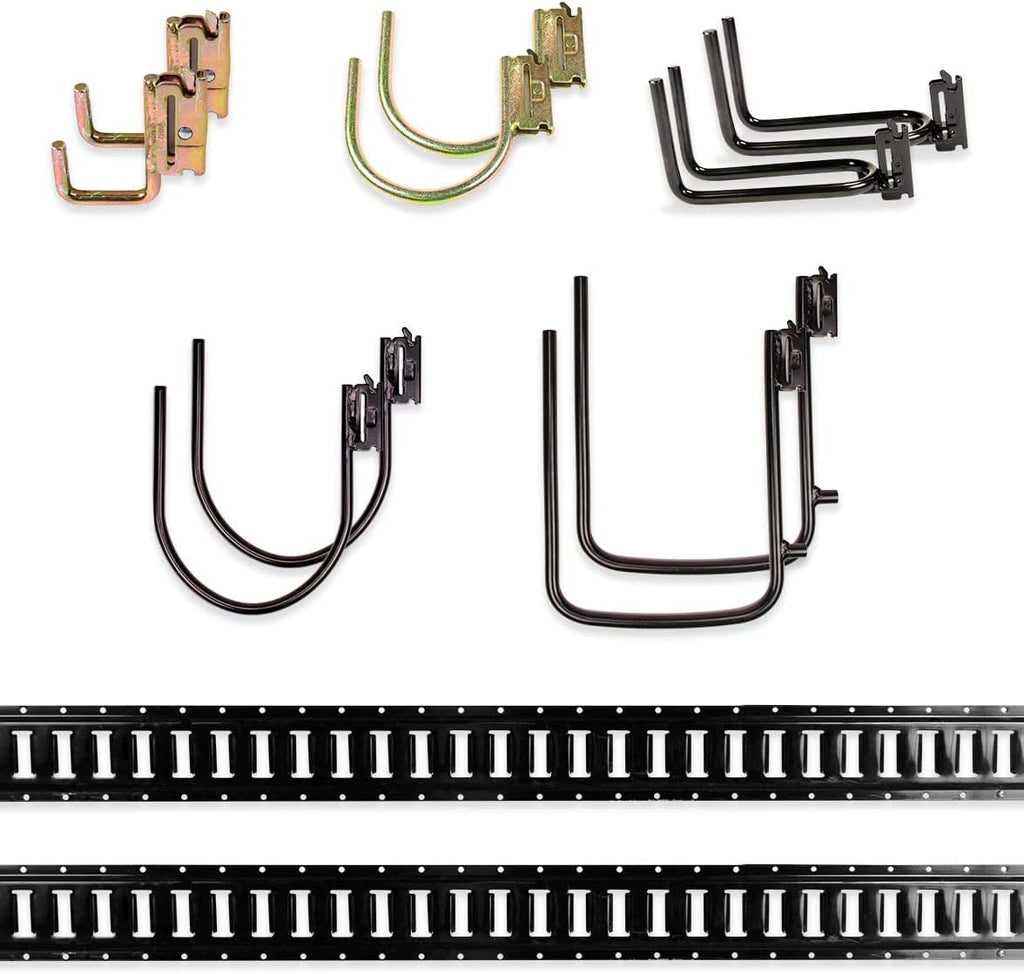 12 Piece Black E-Track Rails and Accessories Kit E1327