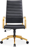Gold Black Ergonomic High Back Swivel Office Chair N550