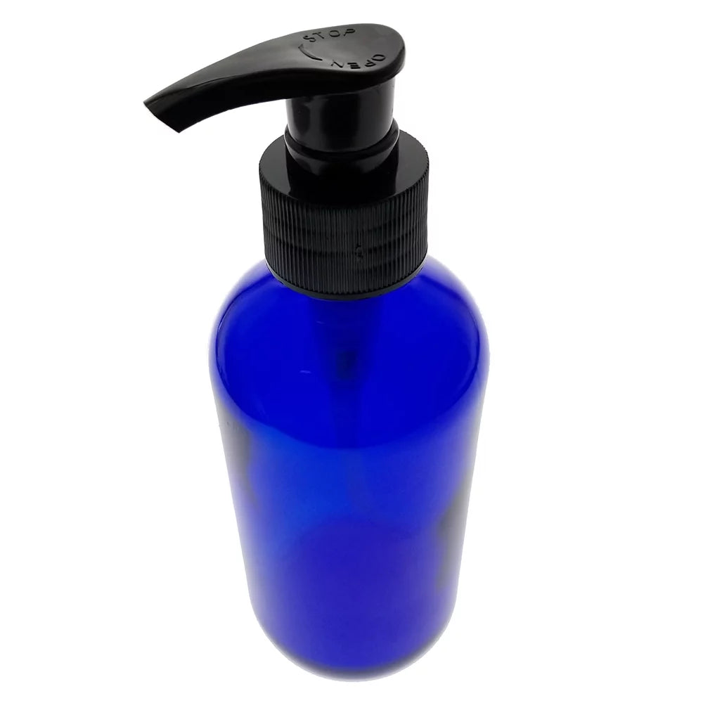 Cobalt Blue 4oz Glass Bottle with Pump Set of 6 N8305