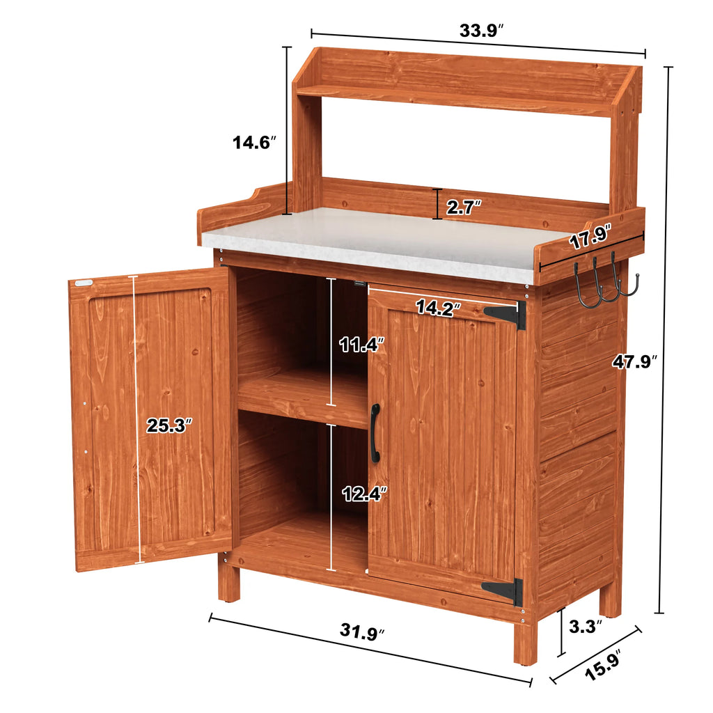 Potting Bench with Storage H956586