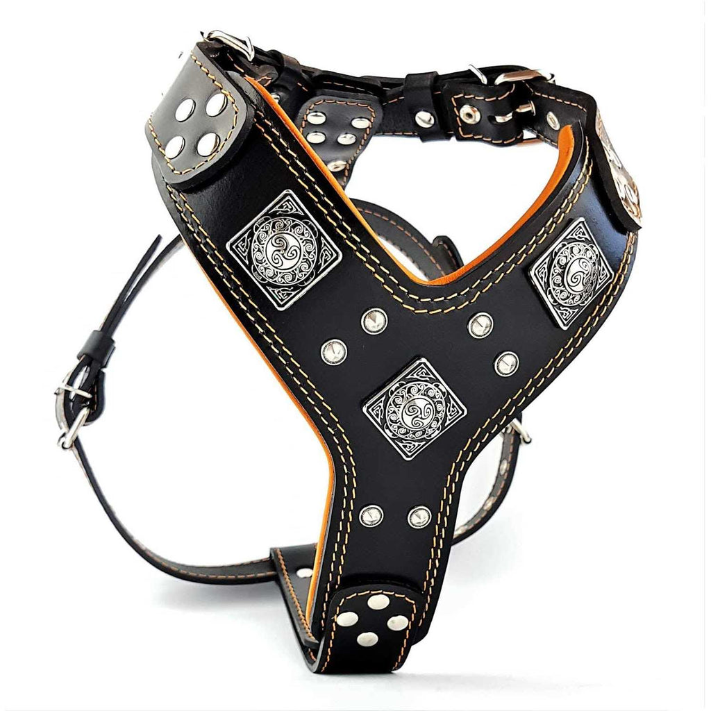Dog Leather Harness Q6626