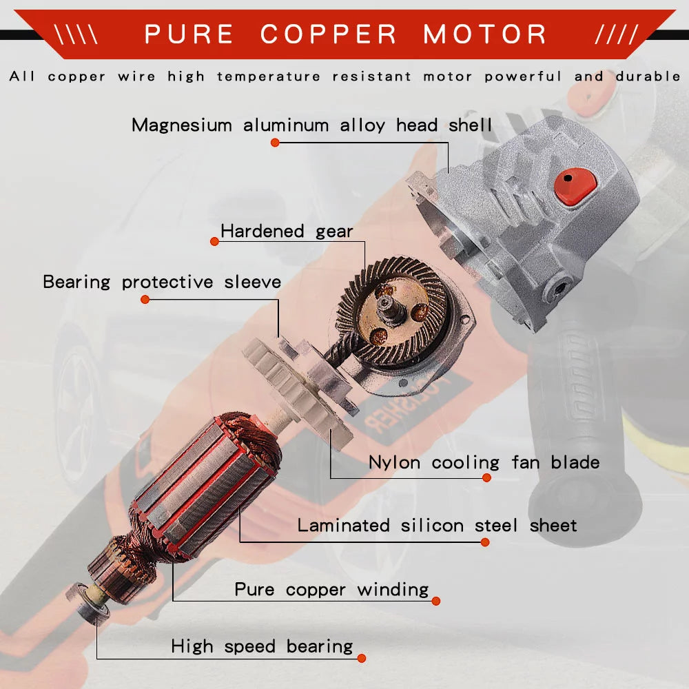 1580W Variable Speed Dual Action Random Orbital Buffer Polisher R4250