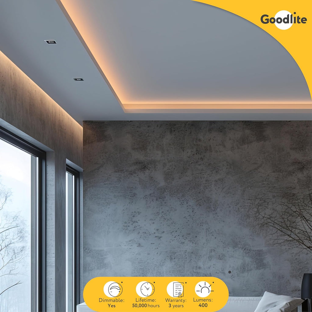 3-Inch Square White Recessed Adjustable LED Light, Selectable Color Temperature 27K-30K-35K-41K-50K, 8W, 650 Lumens, Dimmable Q718844