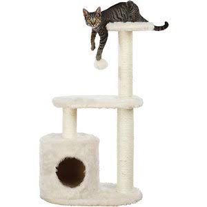 Cream Plush Cat Tower Y844628