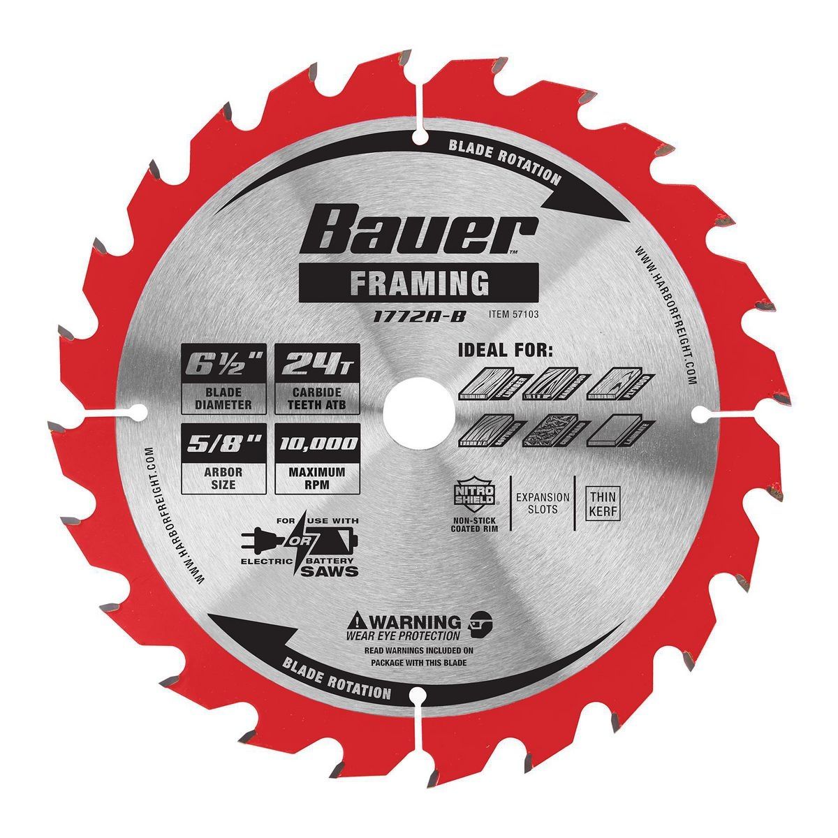 6-1/2 in. 24T Framing Circular Saw Blade D486