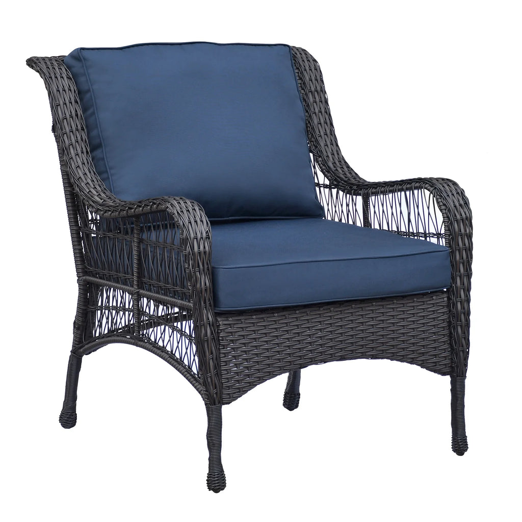 Navy Blue Outdoor Rattan Chairs Set of 2 Z6722