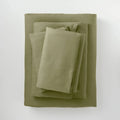 California King 100% Washed Hemp Solid Sheet Set Moss Green K40900