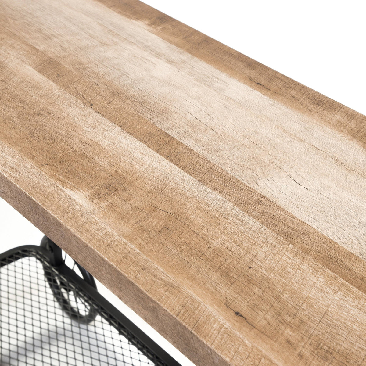 Black Metal Wheeled Sofa Table L387