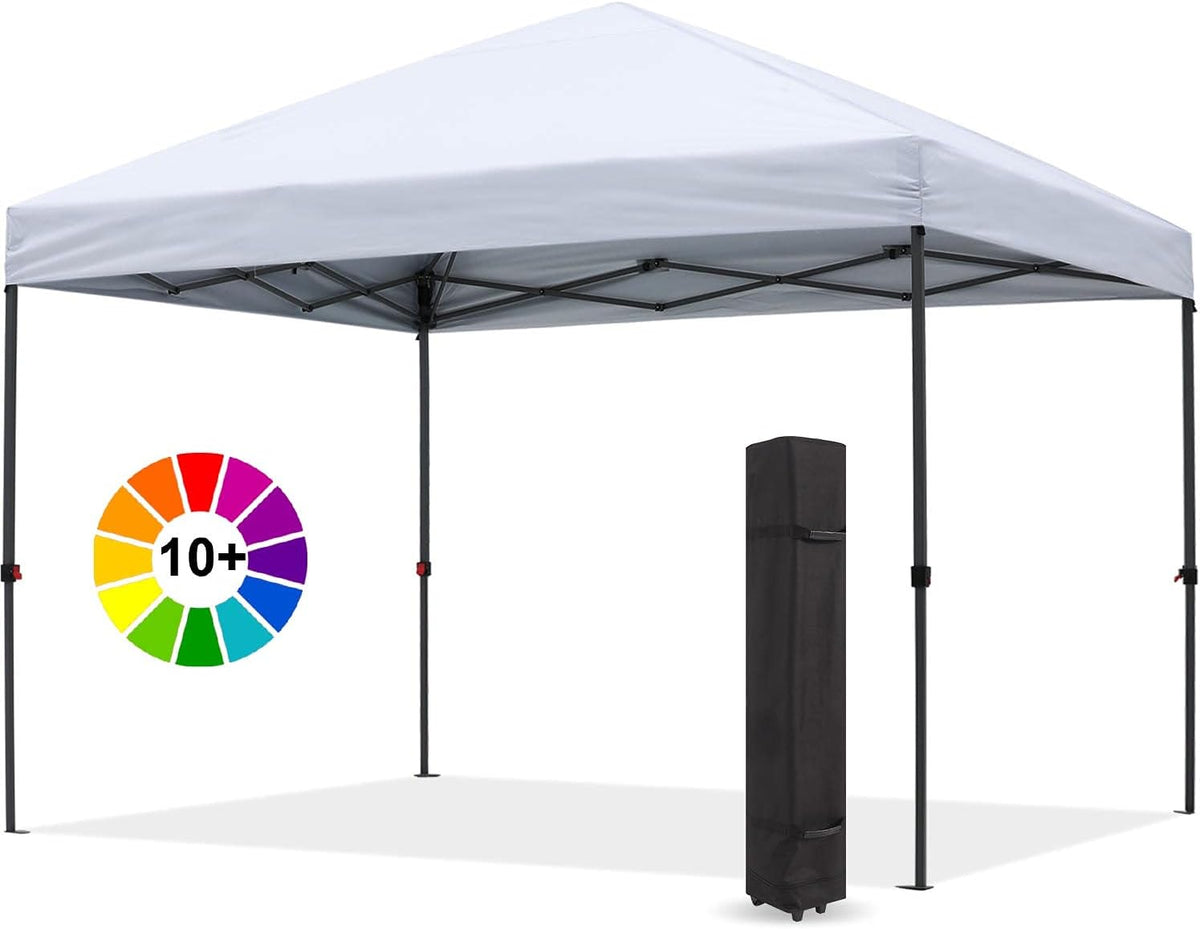 White 10x10 Pop up Canopy Tent T42342
