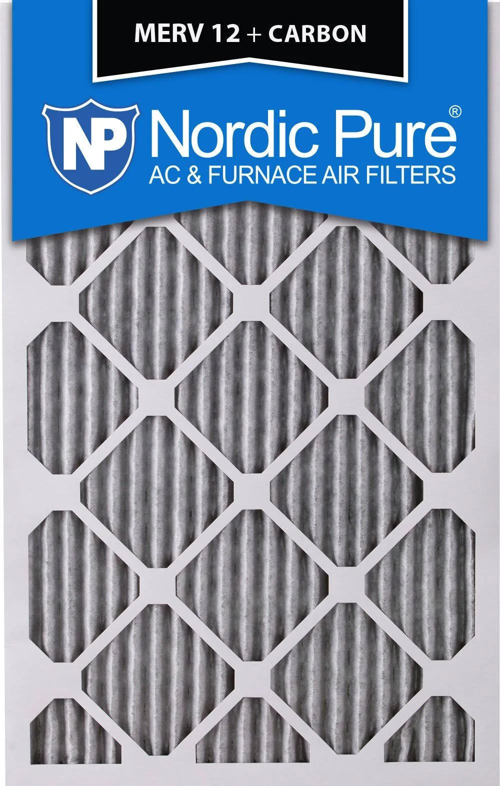 10x24x1 MERV 12 Pleated Carbon Air Filters 3 Pack I31325