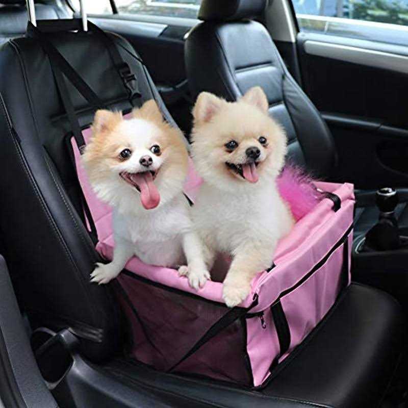 Pet Reinforce Car Booster Seat for Dog Cat Portable and Breathable Bag with Seat Belt U75087