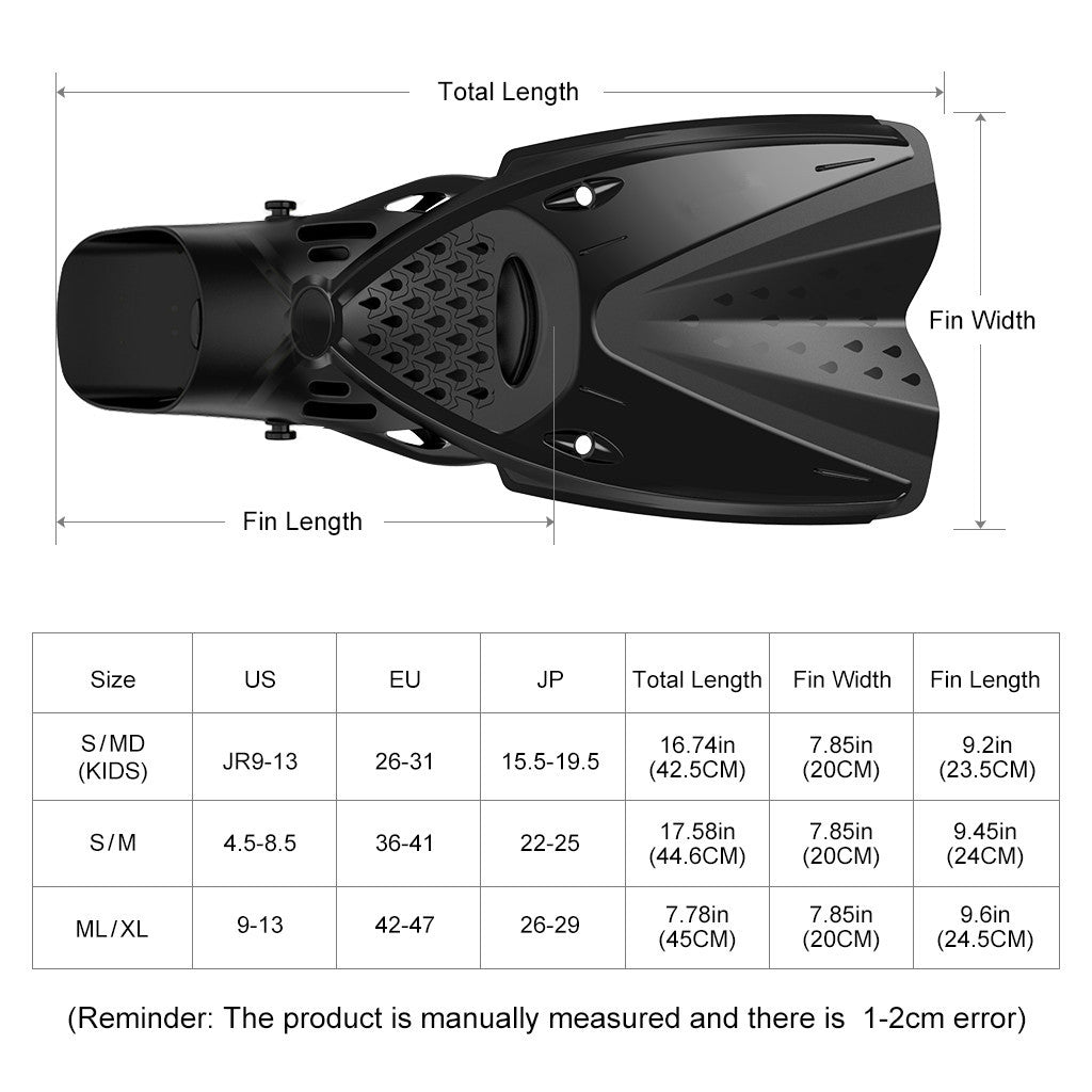 Snorkel Set with Diving Mask, Trek Fin, Dry Top Snorkel H15417