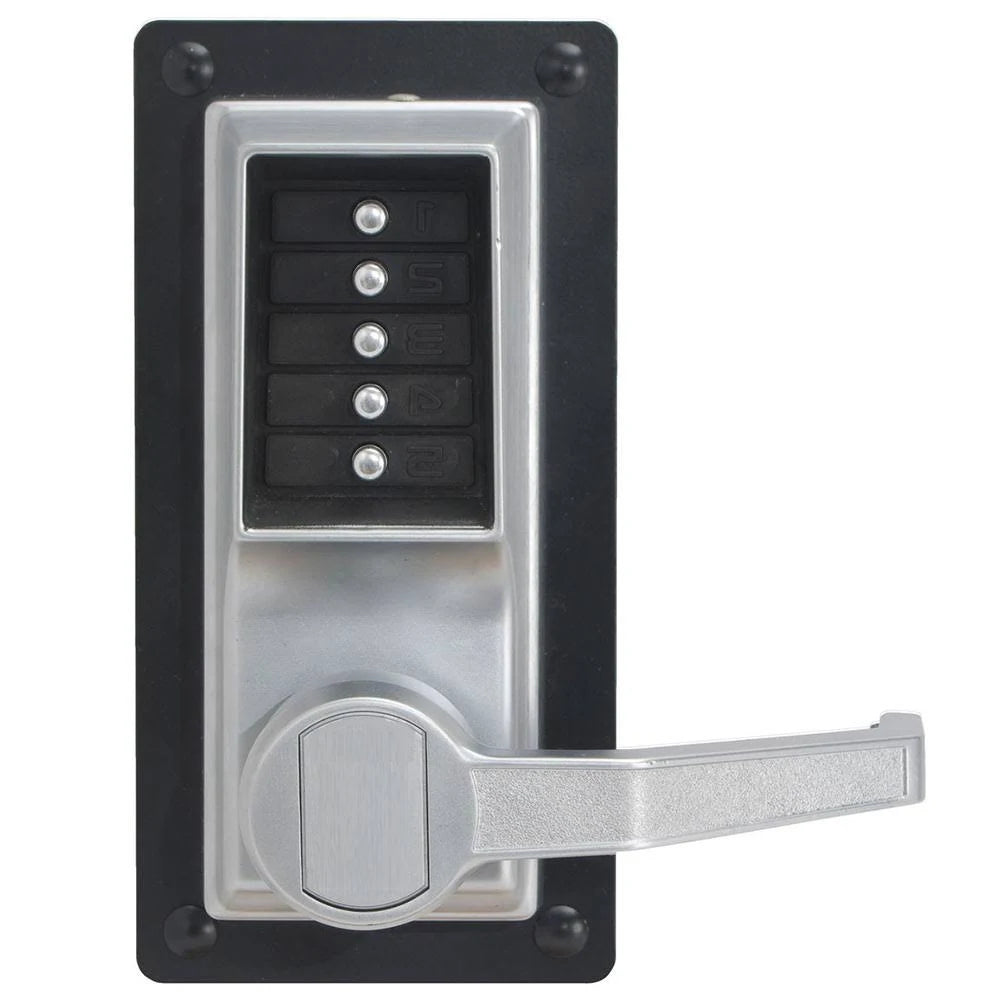 Satin Chrome Left Hand Mechanical Pushbutton Exit Trim Lever Lock N866376