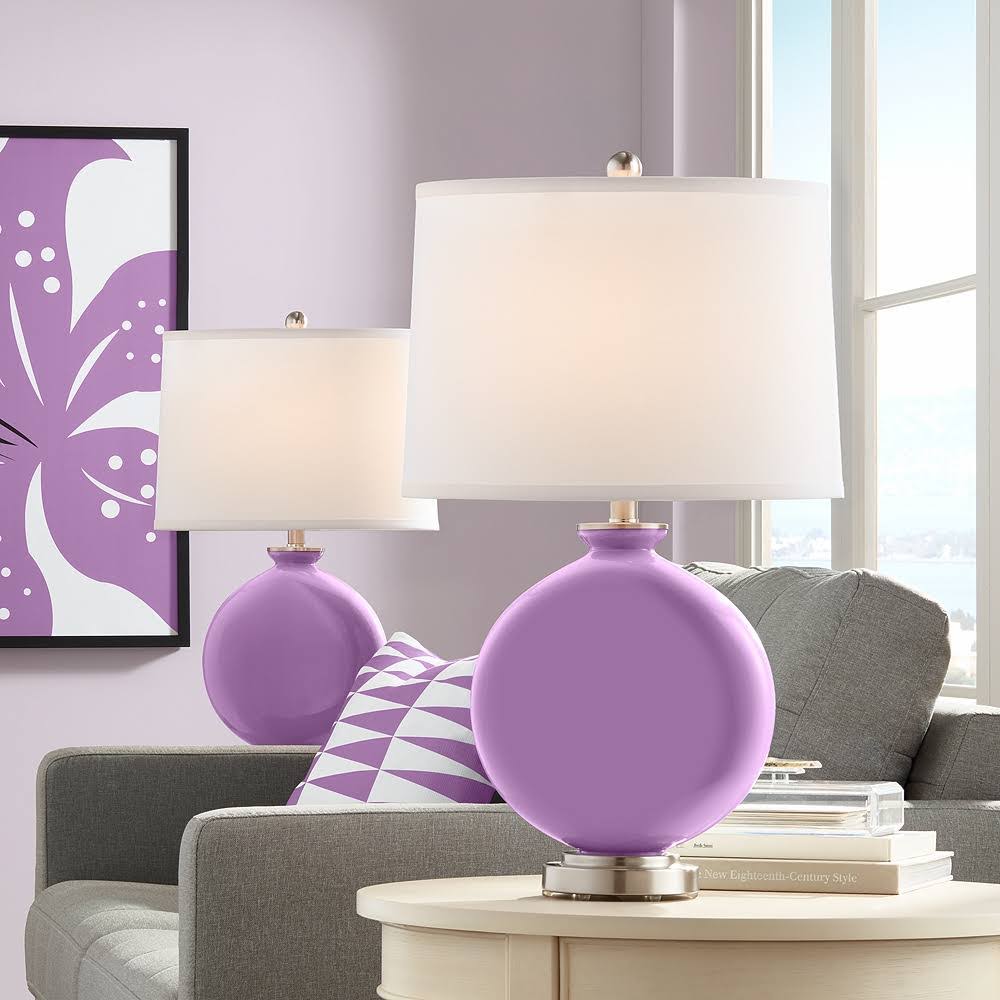 Purple Table Lamp Set of 2 T5167