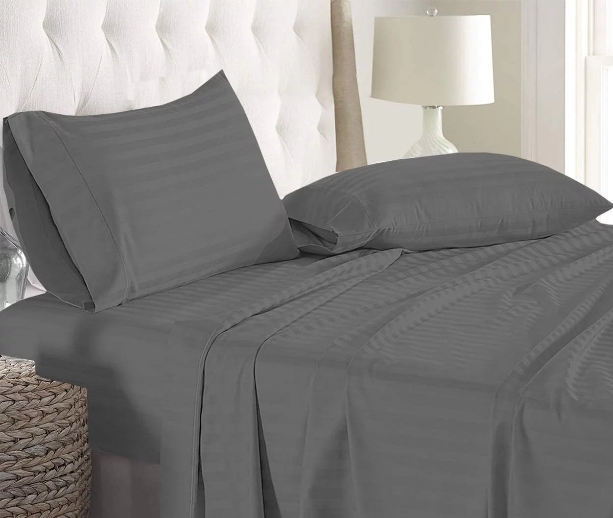 Pima Cotton 4-Piece Bed Sheets Set Queen Size Q571339