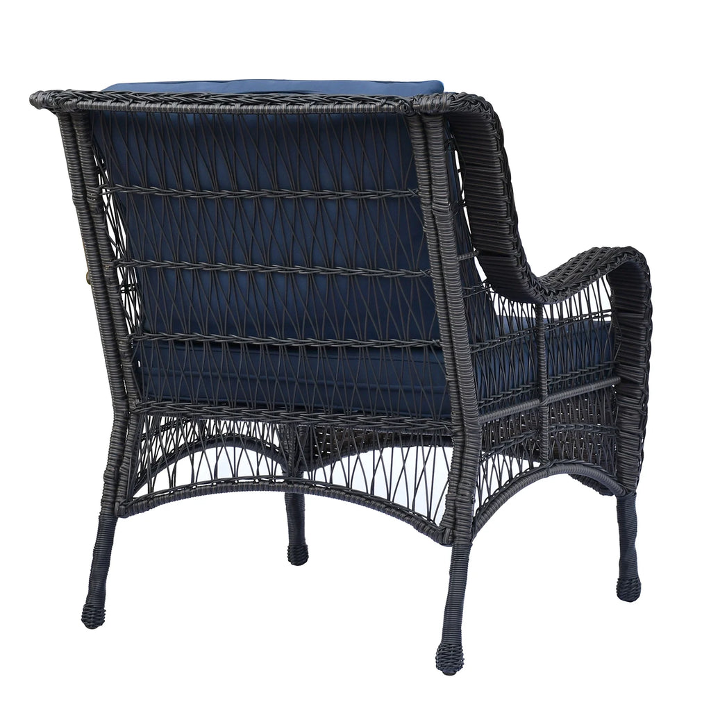 Navy Blue Outdoor Rattan Chairs Set of 2 Z6722