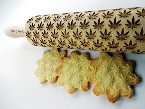 Lotus Flower Pattern Embossing Rolling Pin E902036