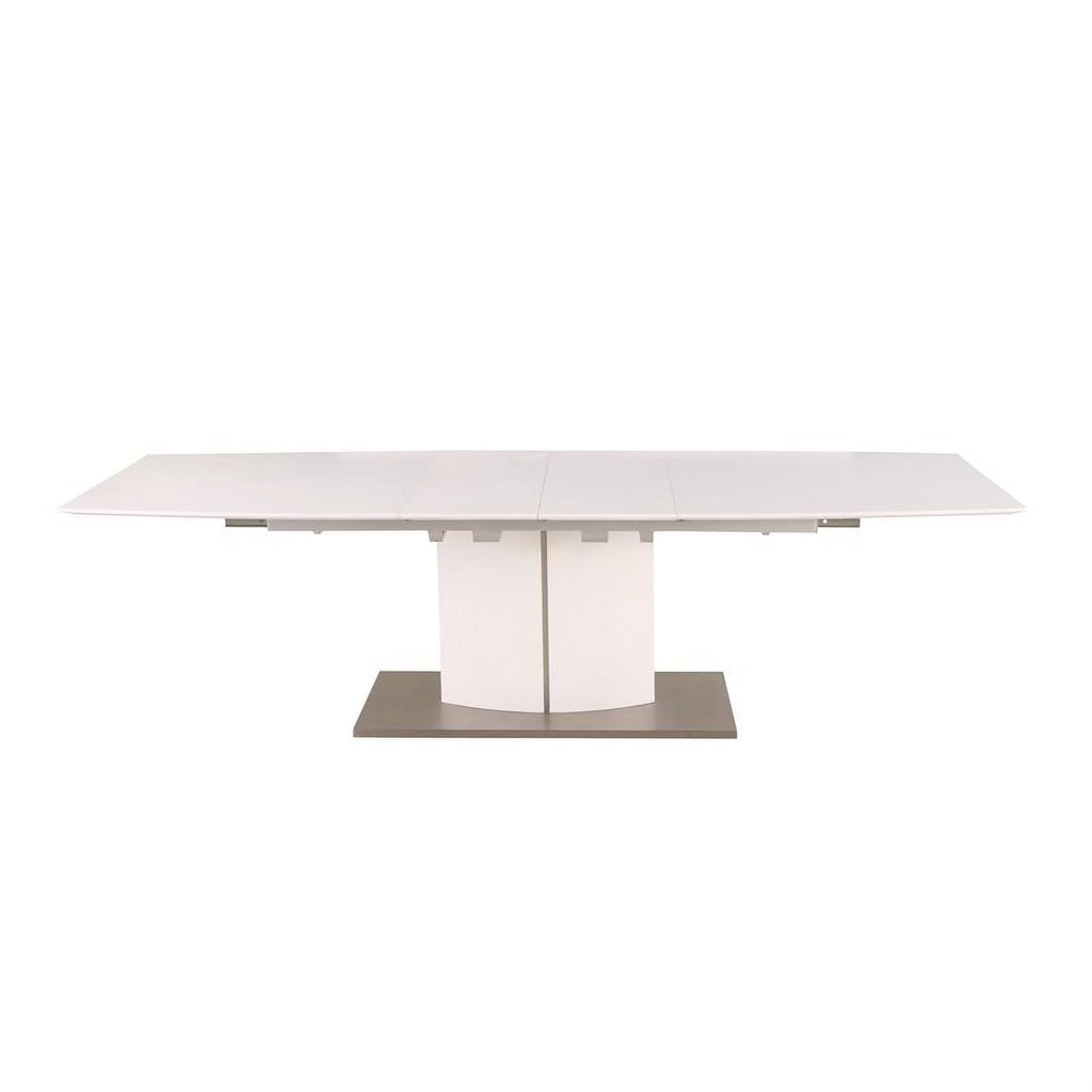 110.2" Solid Wood Top Dining Table Matte White N99850