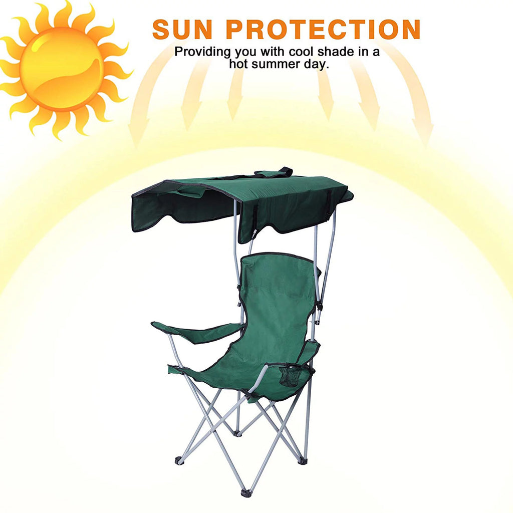 Green Folding Camping Chair with Cup Holder S4494