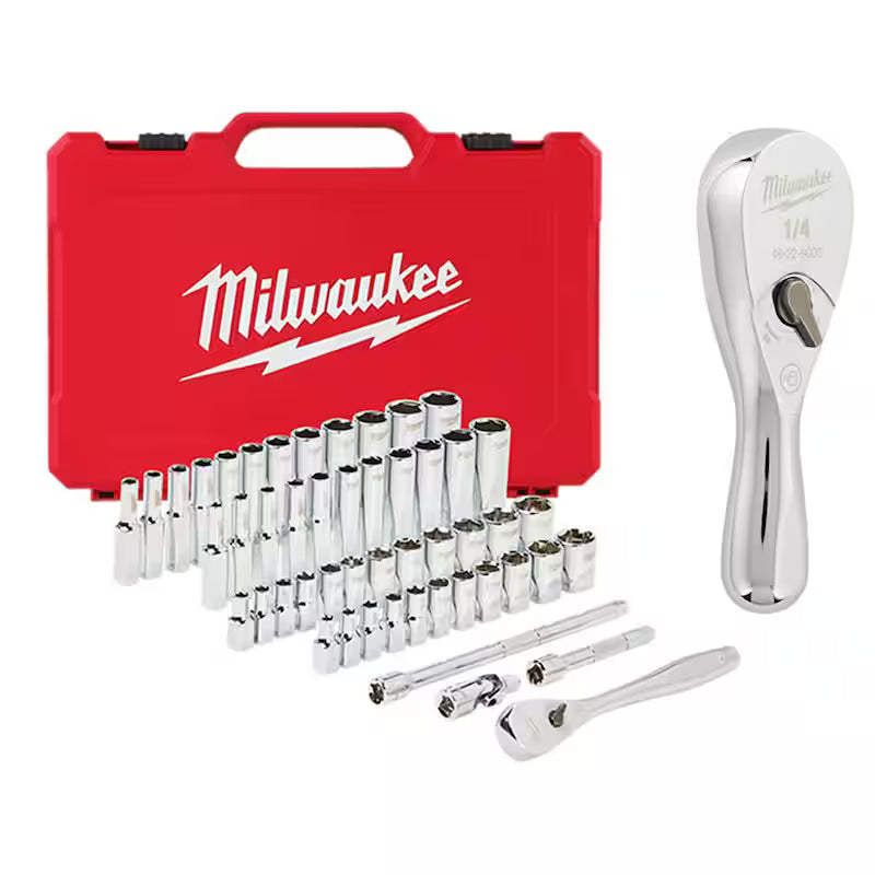 1/4 in. Drive SAE/Metric Ratchet and Socket Mechanics Tool Set (51-Piece) M30923