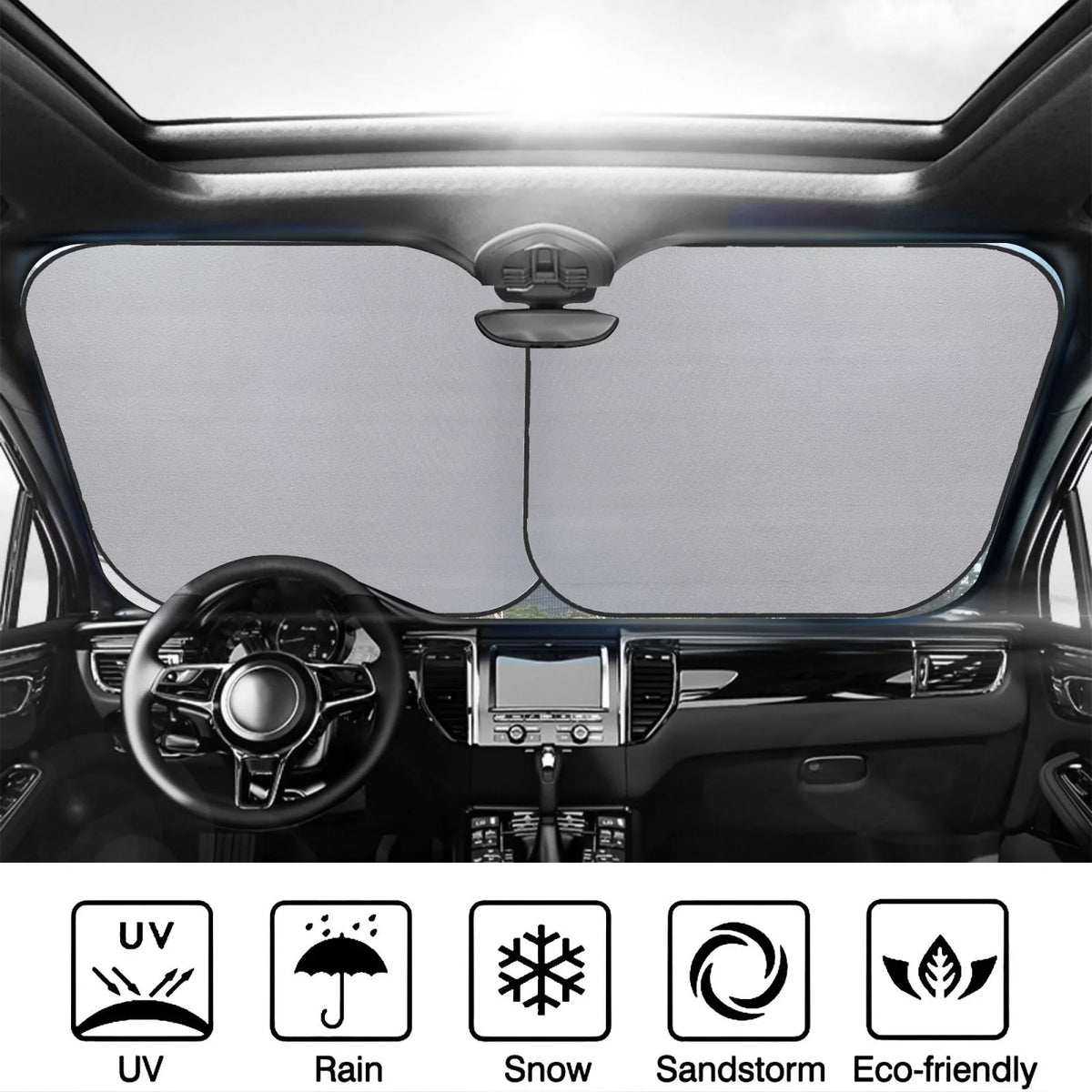 Christmas Windshield Sun Shade 2 Pack Foldable Car Sunshade C82998