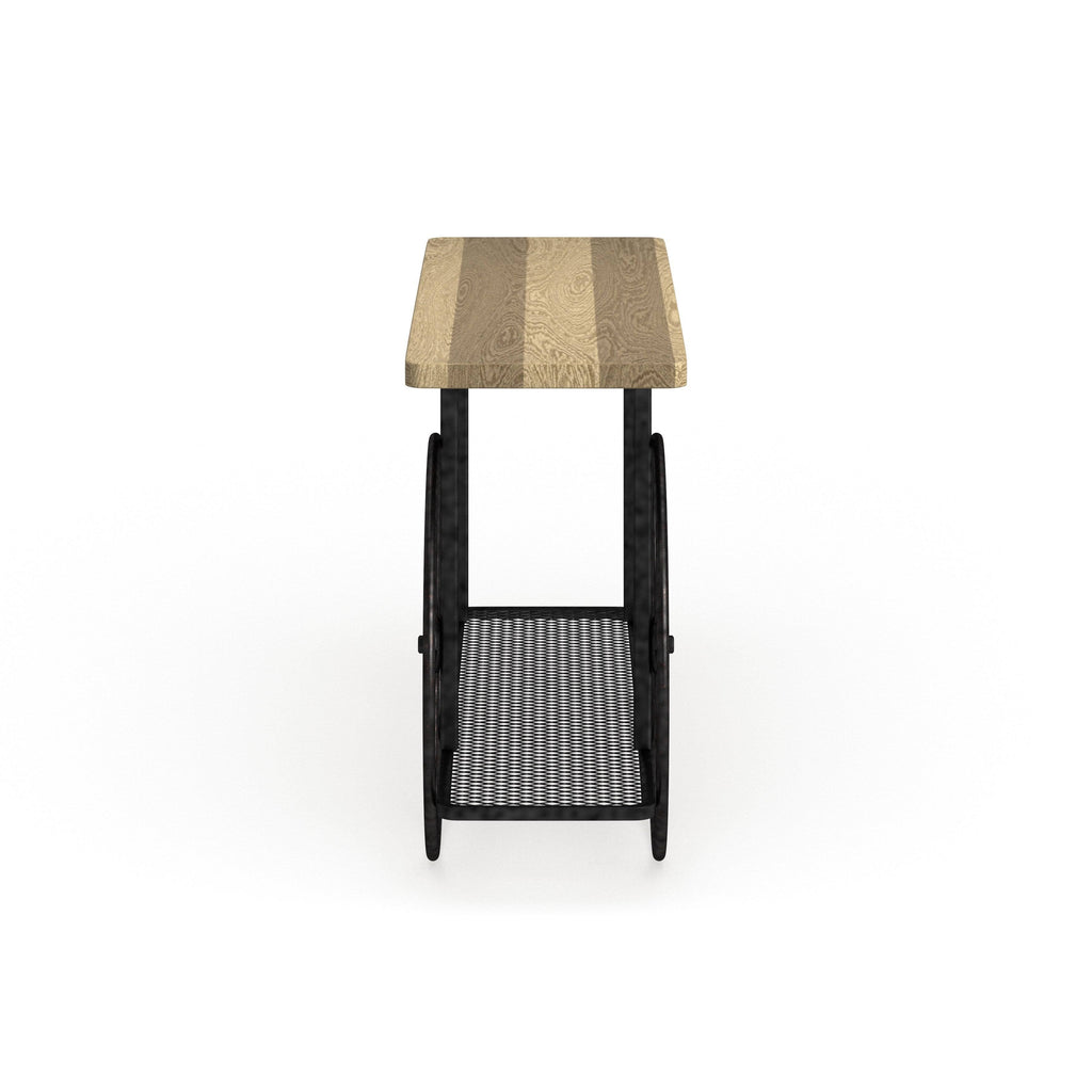 Black Metal Wheeled Sofa Table L387