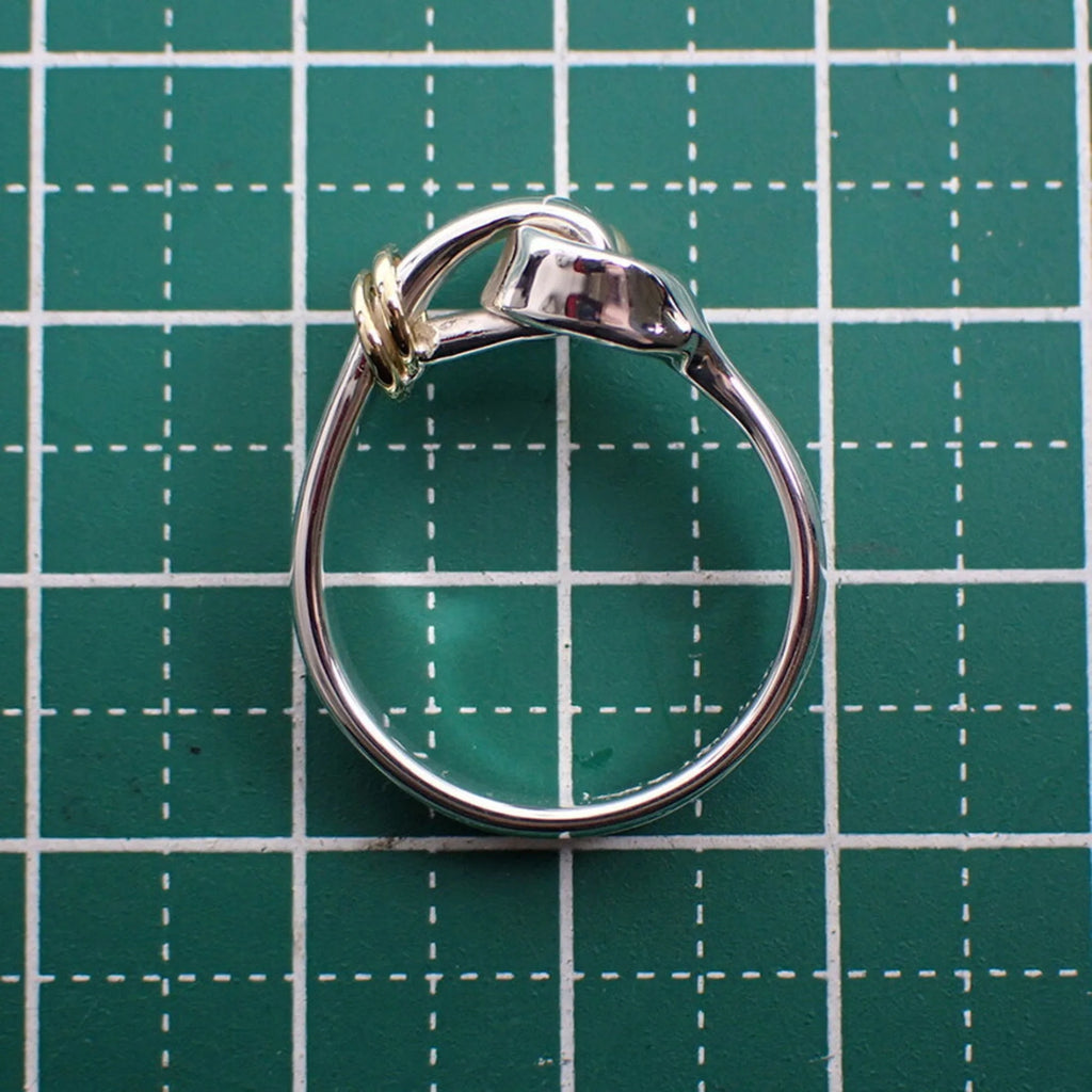 925 750 Hook & Eye Combination Ring Size 12.5 F162926
