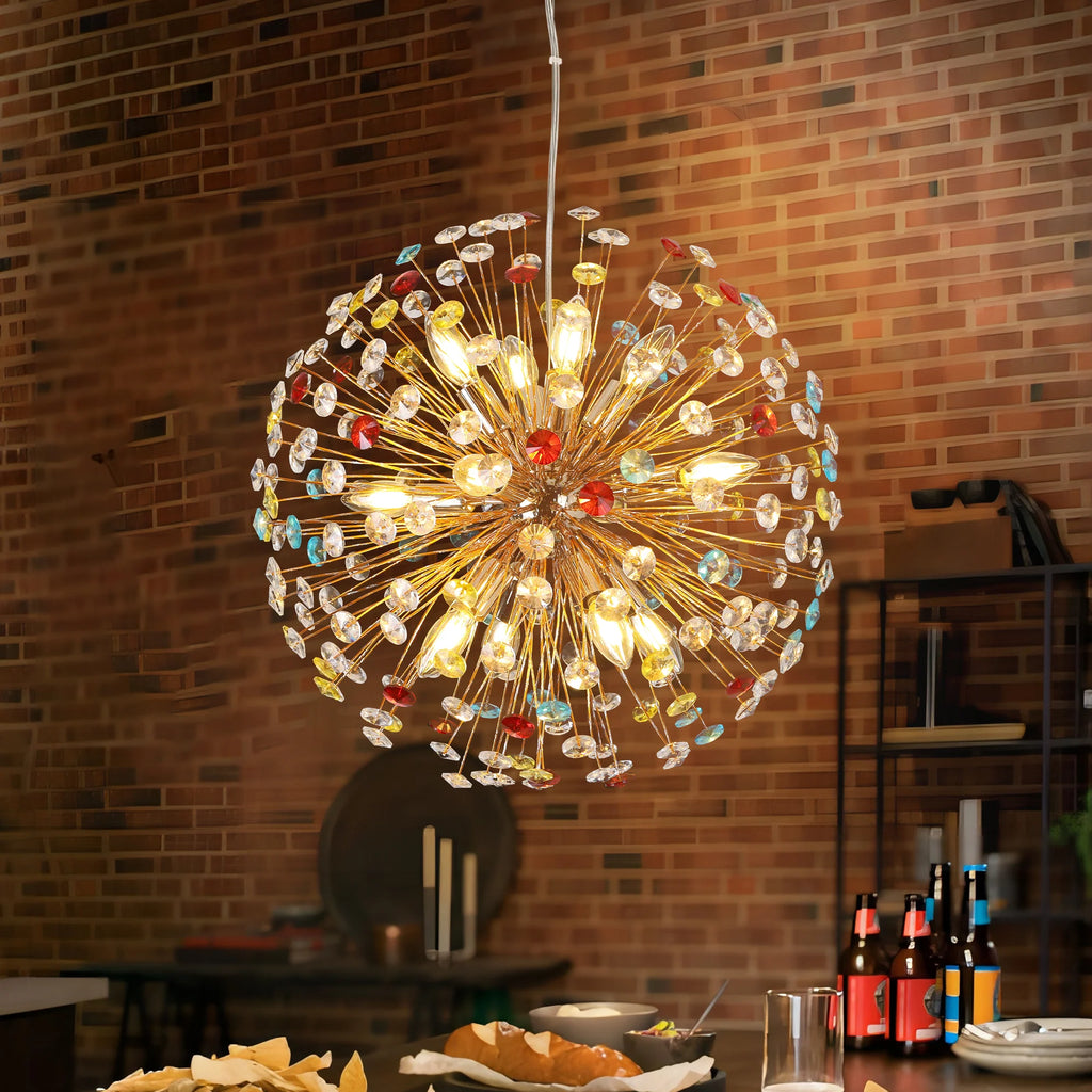 12-Light Linear Crystal Chandelier A8804