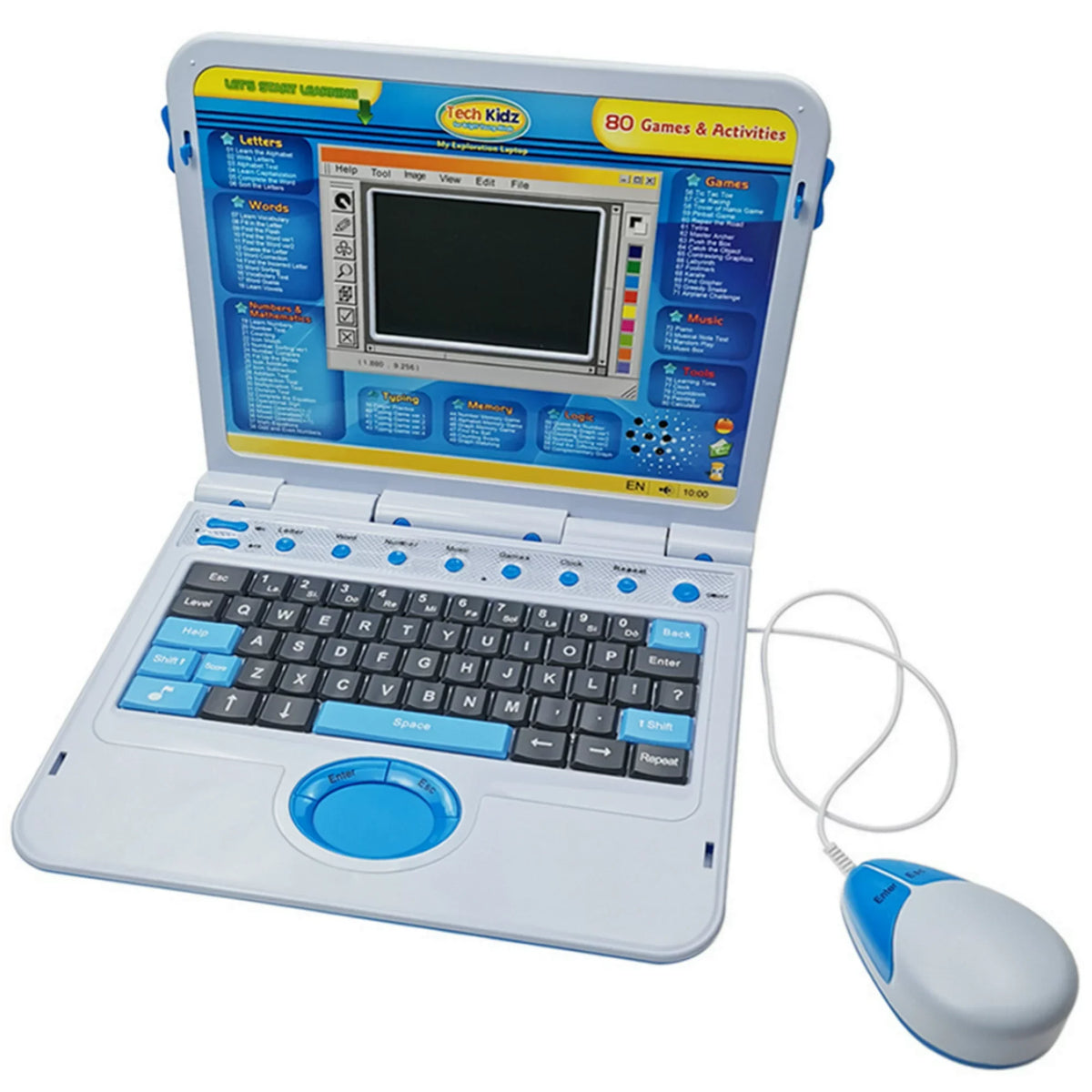 Blue Children's Educational Interactive Laptop with LCD Screen T1711