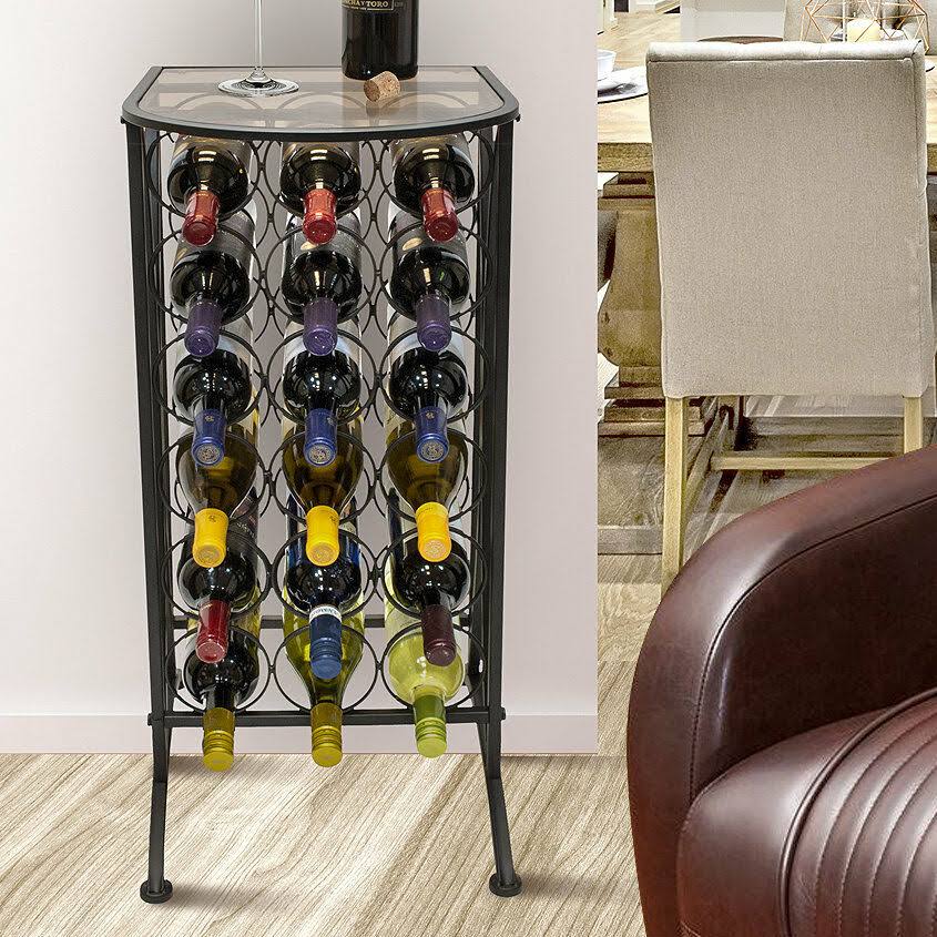 18 Bottle Floor Wine Rack I6325