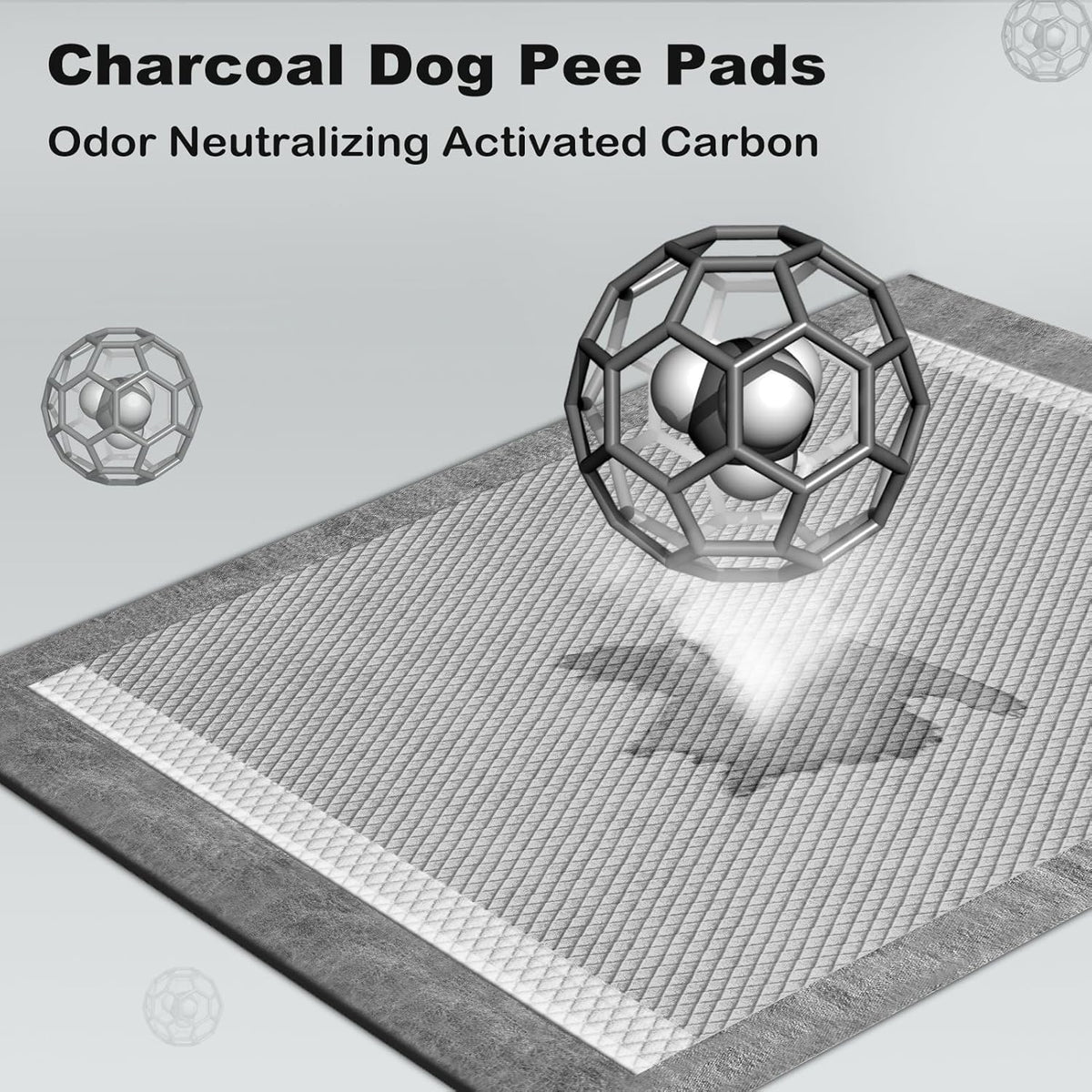 Charcoal 50 Counts 23X24in Dog Pee Pads M677064