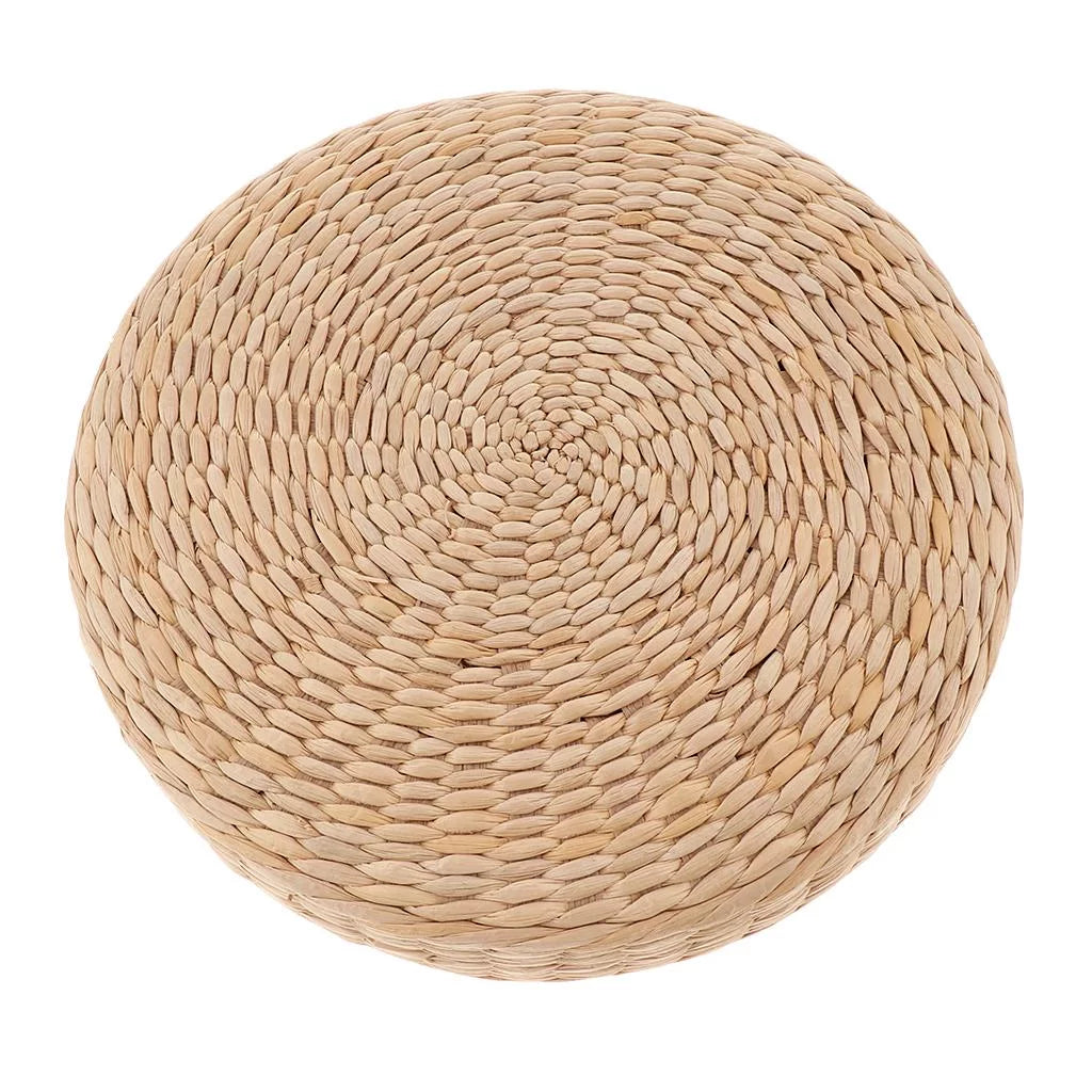 2 Pieces Round Straw Floor Cushion J5096