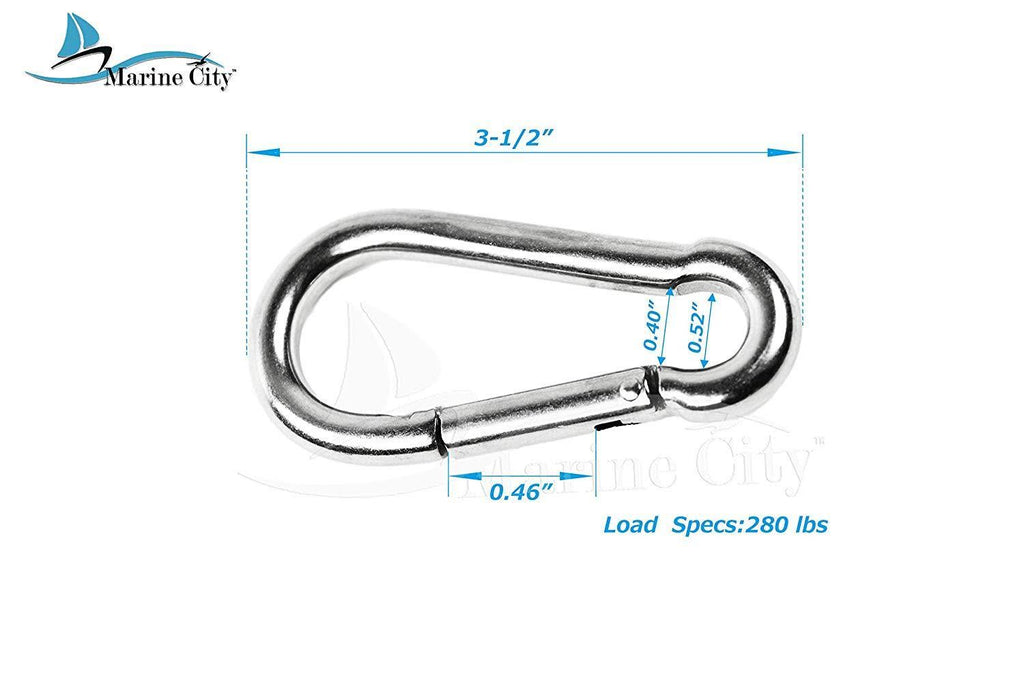 316 Stainless-Steel Carabiners Clip Snap Hook (10pcs) K895