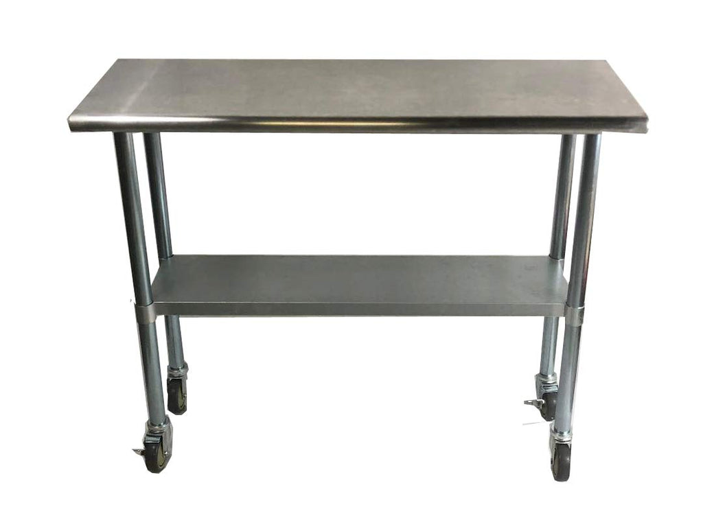 Heavy Duty Stainless Steel Prep Work Table 24 x 30 with Casters Wheels H204